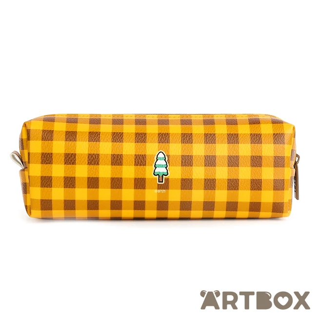 No Brand BT21 Tata Winter Gingham Zipped Pen Pouch 2 No Brand BT21 Tata Winter Gingham Zipped Pen Pouch - Image 2