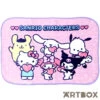 Sanrio Characters Hearts Small Fluffy Blanket With Popper