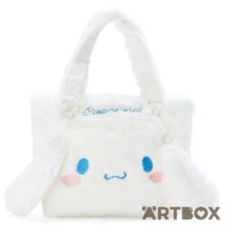 SANRIO Cinnamoroll Face Design Faux Fur Style Plush Handbag