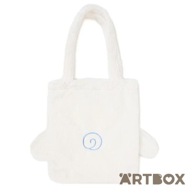 SANRIO Cinnamoroll Face Design Faux Fur Style Plush Tote Bag 2 SANRIO Cinnamoroll Face Design Faux Fur Style Plush Tote Bag - Image 2