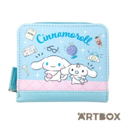 SANRIO Cinnamoroll & Milk Outing Blue Small Folding Wallet