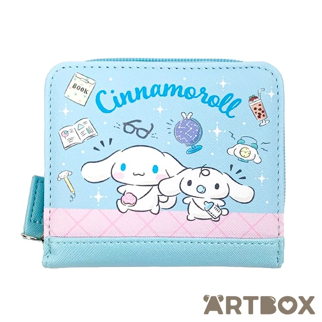 SANRIO Cinnamoroll & Milk Outing Blue Small Folding Wallet 1 SANRIO Cinnamoroll & Milk Outing Blue Small Folding Wallet