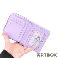 SANRIO Kuromi & Baku Shopping Purple Small Folding Wallet -Fashion Gift Shop COS3 Wallet Small KU 3 650