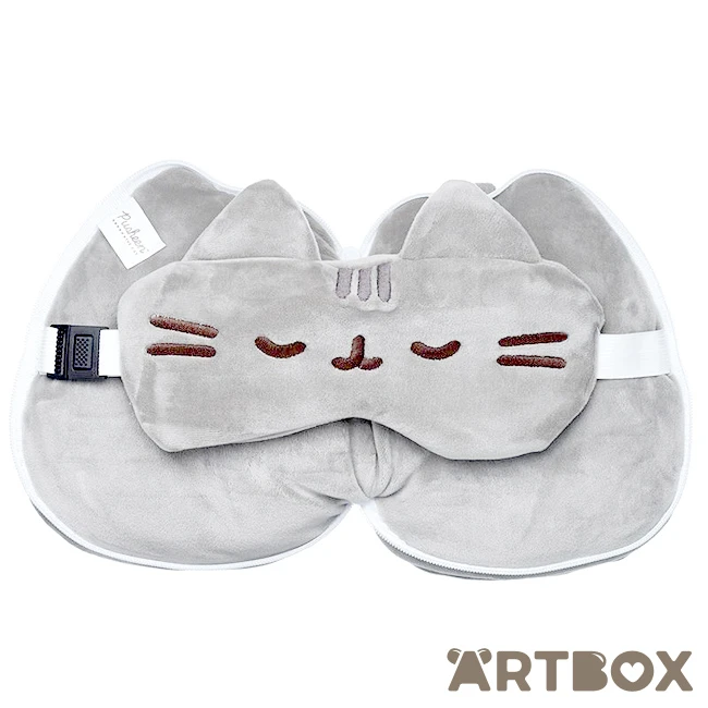 No Brand Pusheen The Cat Relaxeazzz Travel Pillow With Eye Mask 2 No Brand Pusheen The Cat Relaxeazzz Travel Pillow With Eye Mask - Image 2