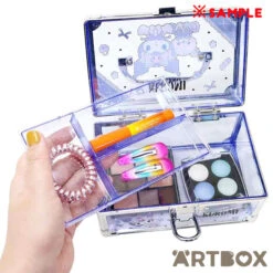 SANRIO Kuromi Glitter Small Clear Storage Case With Handle -Fashion Gift Shop CVC1 Vanity Case KU 3 650