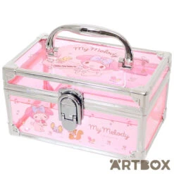SANRIO My Melody Glitter Small Clear Storage Case With Handle