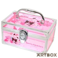 Sanrio Kyun Glitter Small Clear Storage Case With Handle