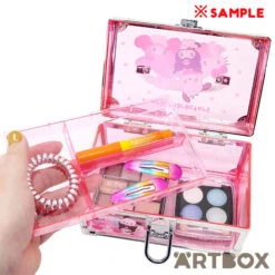 Sanrio Kyun Glitter Small Clear Storage Case With Handle -Fashion Gift Shop CVC1 Vanity Case MX 3 650