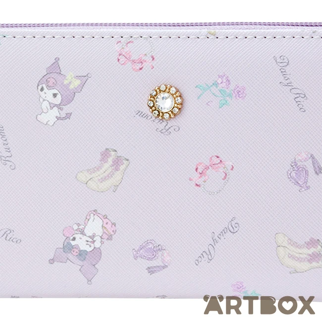 SANRIO Kuromi X Daisy Rico Crystal Decoration Long Wallet 3 SANRIO Kuromi X Daisy Rico Crystal Decoration Long Wallet - Image 3