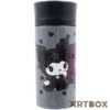 SANRIO Kuromi Lace & Ribbon Stainless Steel Insulated Flask Black