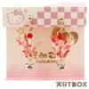 SANRIO Hello Kitty Origami Crane Non-Pierce Earrings Red