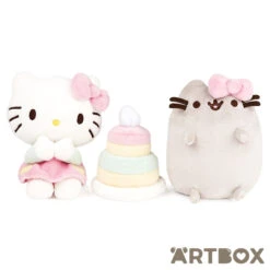 GUND Hello Kitty X Pusheen Best Friends Plush Collector Set