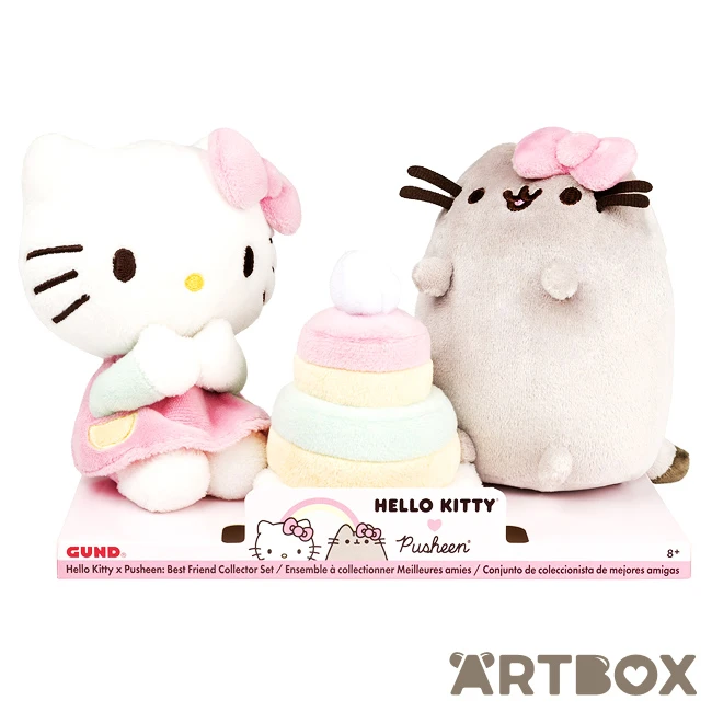 GUND Hello Kitty X Pusheen Best Friends Plush Collector Set 2 GUND Hello Kitty X Pusheen Best Friends Plush Collector Set - Image 2