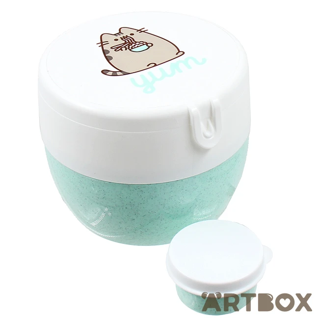 No Brand Pusheen The Cat Yum Small Two Layer Bento Box Mint 1 No Brand Pusheen The Cat Yum Small Two Layer Bento Box Mint