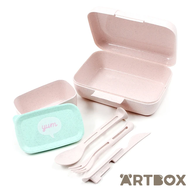 No Brand Pusheen The Cat Snack Attack Lunch Box Set With Cutlery 2 No Brand Pusheen The Cat Snack Attack Lunch Box Set With Cutlery - Image 2