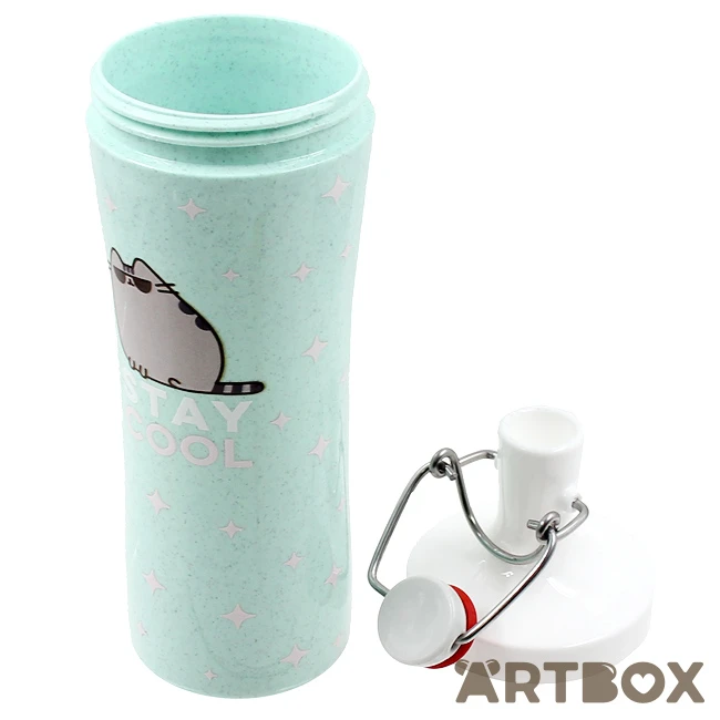 No Brand Pusheen The Cat Stay Cool Water Bottle Mint 2 No Brand Pusheen The Cat Stay Cool Water Bottle Mint - Image 2