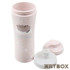 No Brand Pusheen The Cat Just Chill Water Bottle Pink 3 No Brand Pusheen The Cat Just Chill Water Bottle Pink -Fashion Gift Shop KZL Pusheen Bottle Pink 2 650
