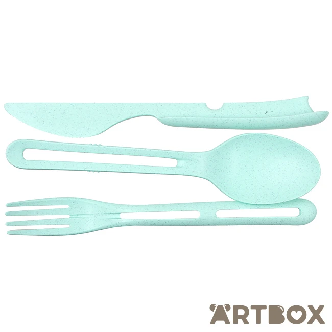 No Brand Pusheen The Cat Click Together Cutlery Set In Case Mint 2 No Brand Pusheen The Cat Click Together Cutlery Set In Case Mint - Image 2