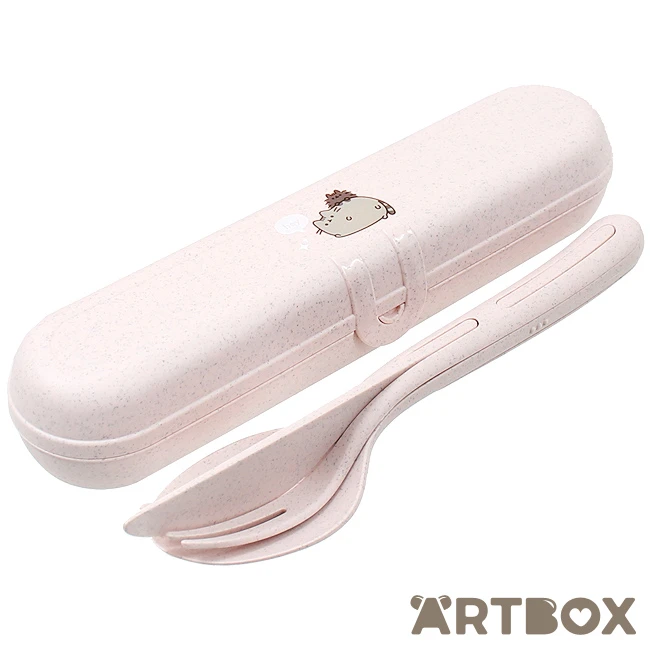 No Brand Pusheen The Cat Click Together Cutlery Set In Case Pink 1 No Brand Pusheen The Cat Click Together Cutlery Set In Case Pink