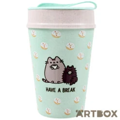 No Brand Pusheen The Cat Have A Break Double Walled Travel Mug Mint