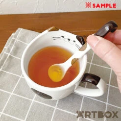 No Brand Kannya Calico Cat Rounded Ceramic Mug With Ears 5 No Brand Kannya Calico Cat Rounded Ceramic Mug With Ears -Fashion Gift Shop MG28222 Spoon Kannya Calico 3 650