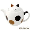 No Brand Kannya Calico Cat Small Ceramic Teapot