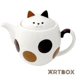 No Brand Kannya Calico Cat Small Ceramic Teapot