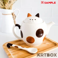 No Brand Kannya Calico Cat Small Ceramic Teapot -Fashion Gift Shop MG28227 Teapot Kannya Calico 3 650