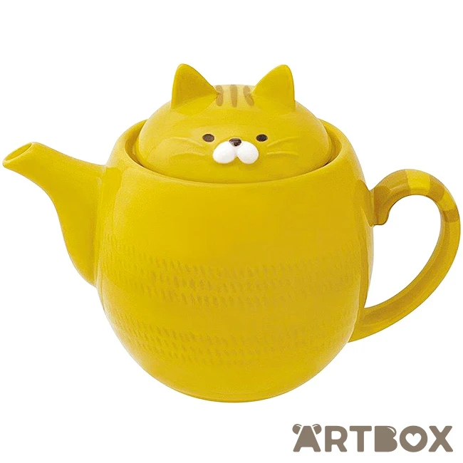 No Brand Kannya Orange Cat Small Ceramic Teapot 1 No Brand Kannya Orange Cat Small Ceramic Teapot