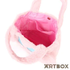 SANRIO My Melody Face Design Faux Fur Style Plush Handbag -Fashion Gift Shop MM32 Plush Tote Mini 3 650