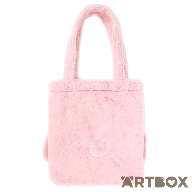 SANRIO My Melody Face Design Faux Fur Style Plush Tote Bag 2 SANRIO My Melody Face Design Faux Fur Style Plush Tote Bag - Image 2