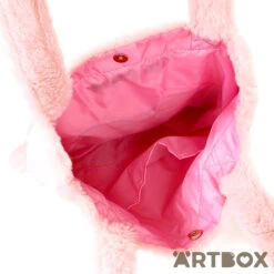 SANRIO My Melody Face Design Faux Fur Style Plush Tote Bag 5 SANRIO My Melody Face Design Faux Fur Style Plush Tote Bag -Fashion Gift Shop MM92 Plush Tote 3 650