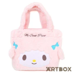 SANRIO My Sweet Piano Face Design Faux Fur Style Plush Handbag