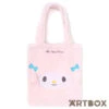 SANRIO My Sweet Piano Face Design Faux Fur Style Plush Tote Bag