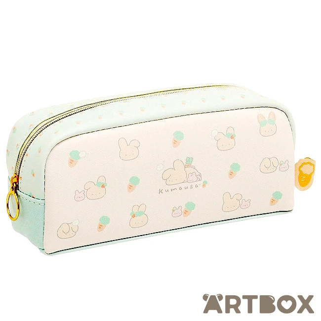 Kumausa Bunny Carrot Montage Zipped Pencil Case 1 Kumausa Bunny Carrot Montage Zipped Pencil Case
