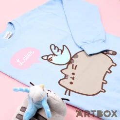 No Brand Pusheen The Cat & Bo Later Blue Crewneck Jumper Small -Fashion Gift Shop PTS00141 Pusheen 2 650