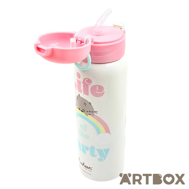 No Brand Pusheen The Cat Self Care Metal Water Bottle 2 No Brand Pusheen The Cat Self Care Metal Water Bottle - Image 2