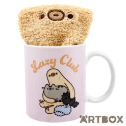 No Brand Pusheen The Cat Sloth Lazy Club Mug And Socks Gift Set