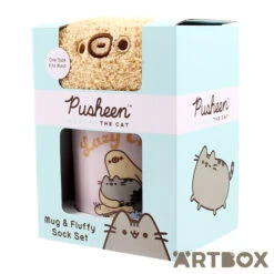 No Brand Pusheen The Cat Sloth Lazy Club Mug And Socks Gift Set -Fashion Gift Shop Pusheen Sock Mug Lazy Club 3 650