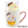 No Brand Pusheen The Cat Cupcake Mug And Socks Gift Set