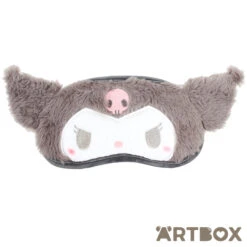 SANRIO Kuromi Face Design Moko Moko Plush Eye Mask
