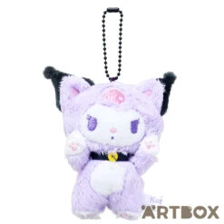 SANRIO Kuromi Happy Cat Dressup Plush Mascot Keychain