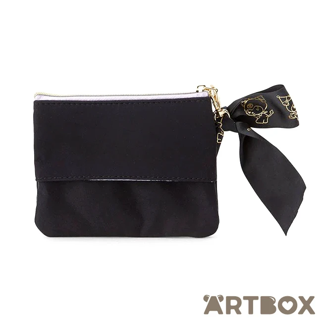 SANRIO Kuromi Printed Ribbon Charm Zipped Tissue Pouch 2 SANRIO Kuromi Printed Ribbon Charm Zipped Tissue Pouch - Image 2