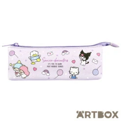 Sanrio Characters Balloons Multi Pocket Pencil Case Purple