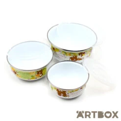 Rilakkuma Fruits Set Of 3 Stacking Enamel Pots Green -Fashion Gift Shop SS12956 Pots RK Green 2 650