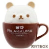 Rilakkuma Brown Latte Art Style Ceramic Mug With Lid