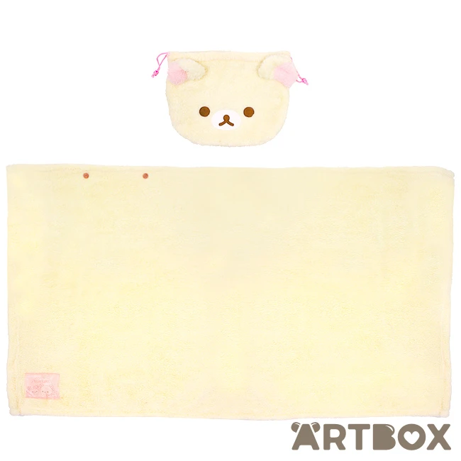 Korilakkuma Pyjama Party Blanket With Plush Drawstring Pouch 1 Korilakkuma Pyjama Party Blanket With Plush Drawstring Pouch