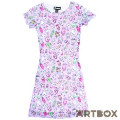 No Brand Drink Up Mesh Overlay Dress Purple Large